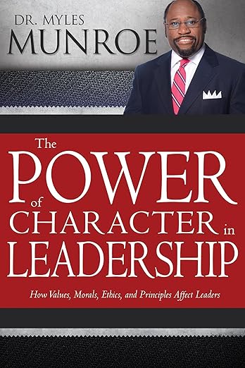 Photo of author on book cover- leadership with Myles Munroe